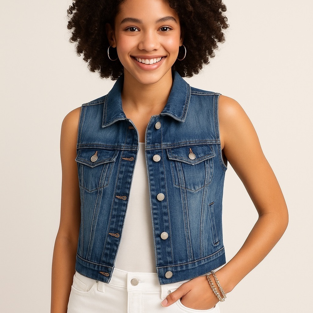 Maurice’s | Denim Vest Boho Size Small - Picture 2 of 9